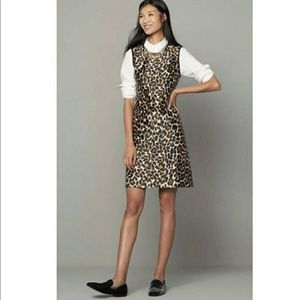 J Crew leopard shift dress sz 8